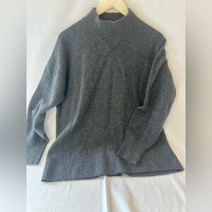 Everlane Gray Wool Blend Cowl Neck Sweater Size M Long Sleeve Cozy Stretch